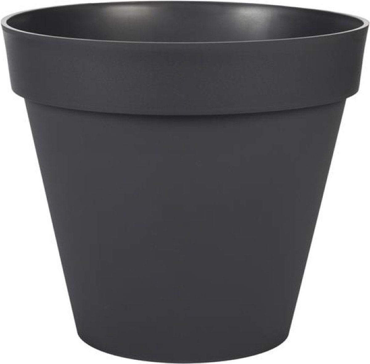 EDA Bloempot Toscane kunststof zwart D20 x H17 cm - 3 liter
