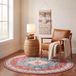 Safavieh Traditioneel tapijt, machinewasbaar, antislip, ideaal voor drukbezochte ruimtes, Tucson-collectie, laagpolig, beige en grijs, 120 x 180 cm