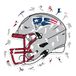 Iconic Puzzles - 100% duurzaam hout met officiële licentie, kleur New England Patriots, L, 500 stuks