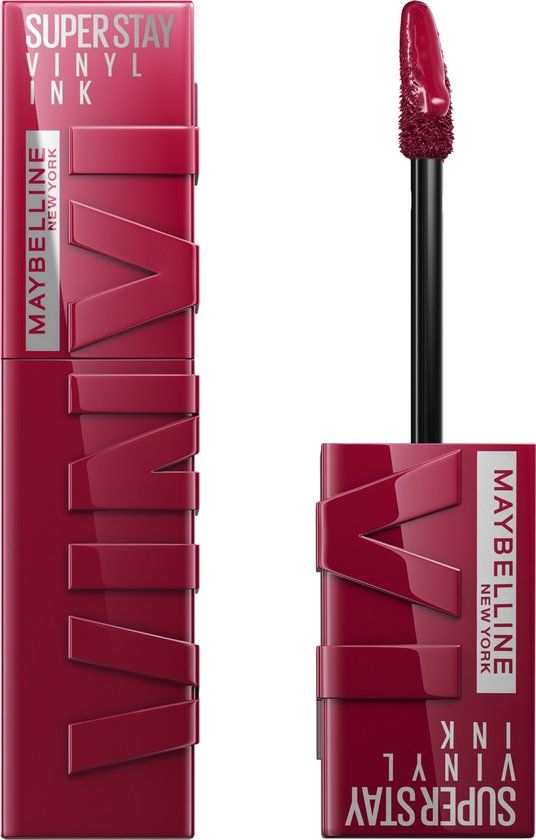 Maybelline New York SuperStay Vinyl Ink Lipstick - 30 Unrivaled - Red - Long-lasting - 4.2 ml