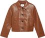 s.Oliver - Vrouwen - Jas in leerlook - Terracotta - Maat 48