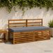 vidaXL Coussins de banc SOEST 2 pièces 100% Polyester Bleu 150 x 50 x 8 cm