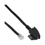 Inline 18801B Zwart 1m Telefoonkabels