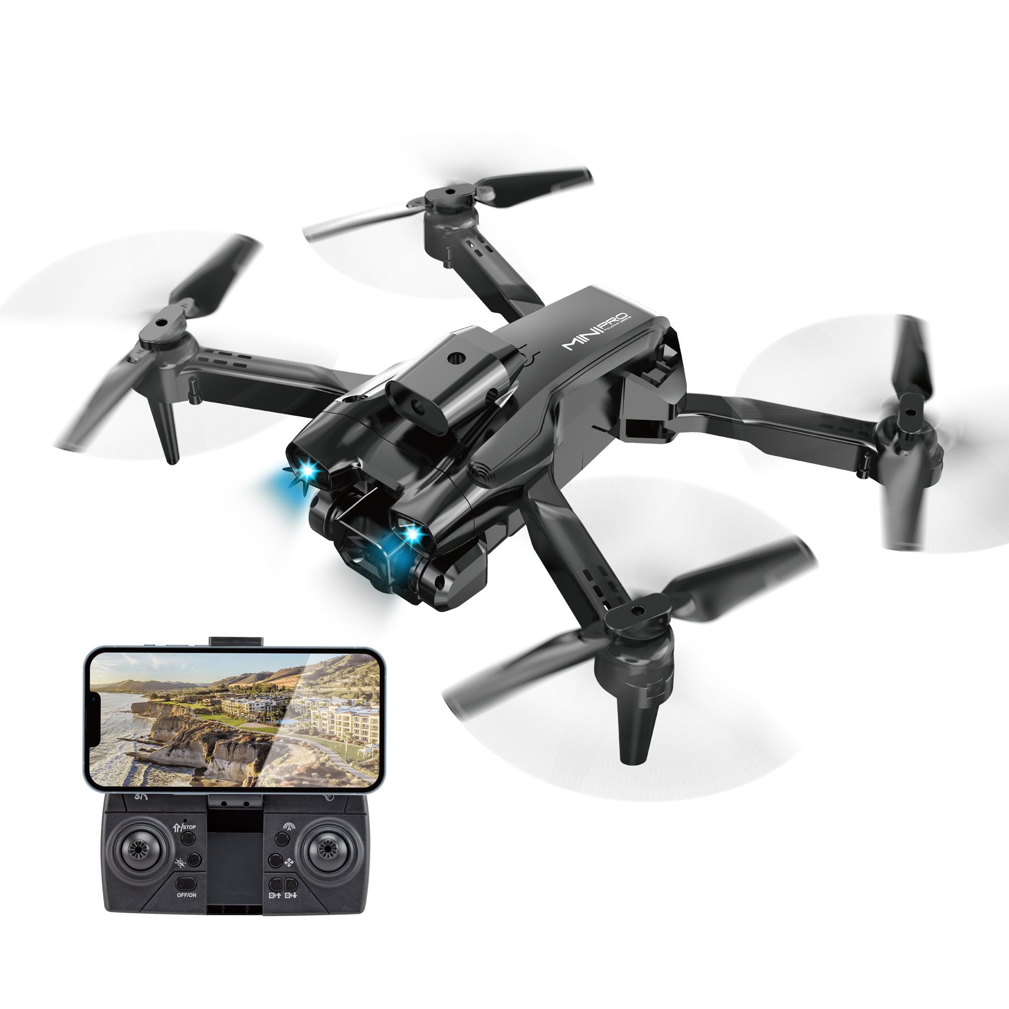 Gear2Play Pro Eagle Drone - Opvouwbare WiFi camera Drone - Foto/video - Live view - 2 camera's - Incl. 2 oplaadbare battery packs
