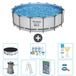 Bestway Rond Steel Pro MAX Zwembad - 457 x 122 cm - Grijs