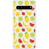 Samsung Bedrukt siliconen hoesje compatibel met Galaxy S10 5G Fruits tropicaux