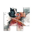 Homemania Wandfoto, dames, 4-delig, kunst en graffiti, voor woonkamer, slaapkamer, meerkleurig, 76 x 0,3 x 50 cm, HM204PMDF236, MDF