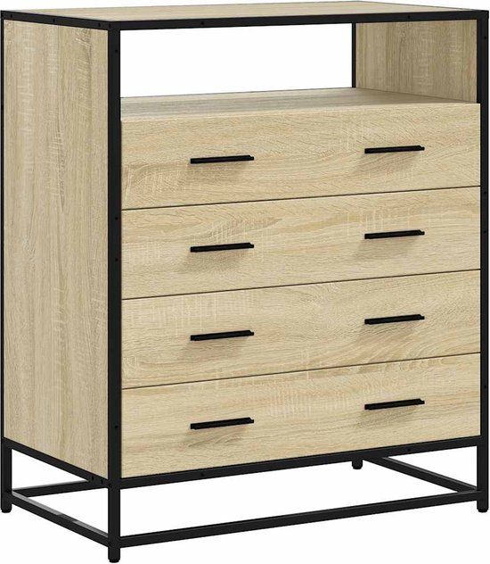 vidaXL Ladekast - 70x41x83,5 cm - Bewerkt Hout - Sonoma Eikenkleurig