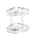 Wenko 20412100 hoekrek 2 etages Premium, roestvrij staal, 26,5 x 27,5 x 19 cm, glanzend