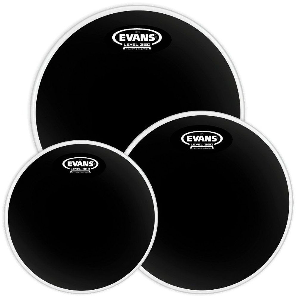 Evans ETP-CHR-F Black Chrome Fusion Tom Pack
