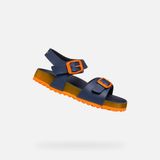 GEOX GHITA TIENERS Sandalen - MARINEBLAUW/ORANJE - Maat 29