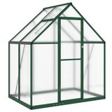 vidaXL Tuinkas met basisframe 169x114x195 cm aluminium groen