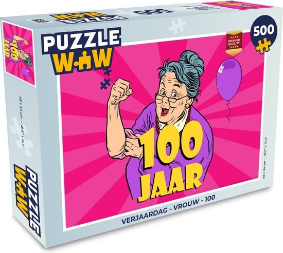 MuchoWow Puzzel Verjaardag - Vrouw - 100 - Legpuzzel - Puzzel 500 stukjes