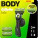 Gillette Labs Système de rasage pour le corps et l'intime pour hommes - Support + 3 lames