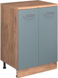 Vicco Keukenkast voor schuine wand R-Line, Blauw-grijs, 60 cm zonder schuine kant met 2 deuren
