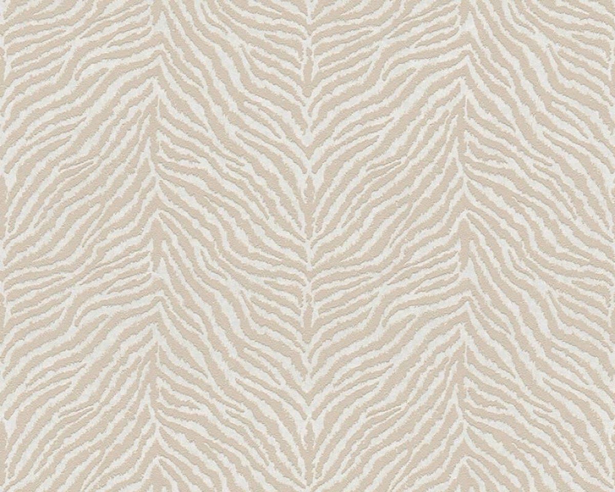 A.S. Création DIERENHUID "ZEBRA" BEHANG - Wit Beige - Dierenhuid behang - AS Creation Trendwall