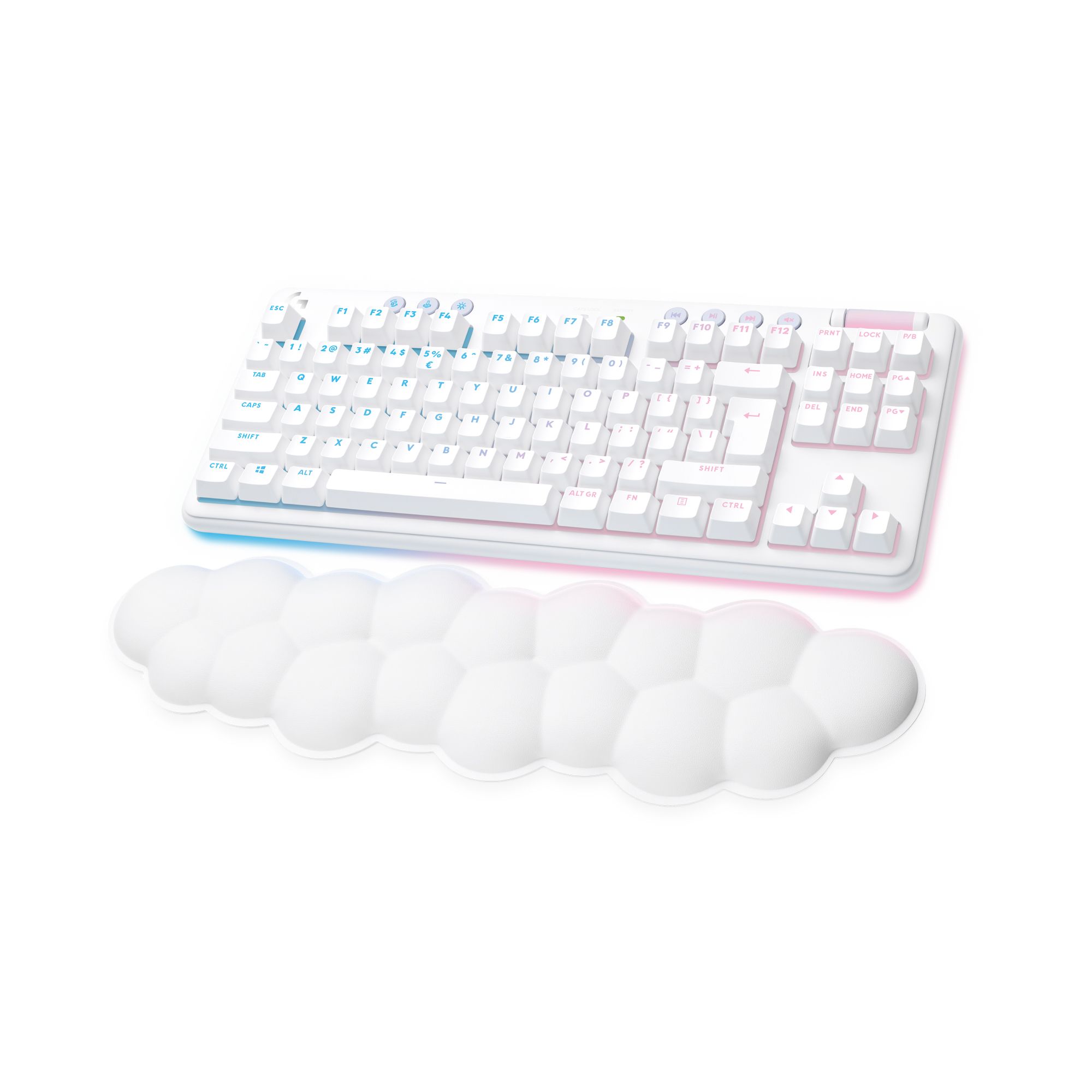 Logitech G G715 - Gaming Keyboard - RF Wireless + Bluetooth - QWERTY US International - White