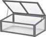 Outsunny kas - dennenhout - polycarbonaat - grijs