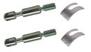 cyclingcolors Set met 2 stuks bouten voor bed, diameter 6 mm x lengte 50 mm, 4 gaten + 2 x beugels, vork 38 mm, staal, schroeven, directe schroefdraad