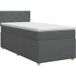 Prolenta Maison Exclusive - Lit Boxspring Avec Matelas Gris Foncé 90 X 190 Cm Tissu