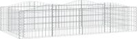 vidaXL Schanskorf - gewelfd - verhoogd - 200x100x50 cm - gegalvaniseerd ijzer