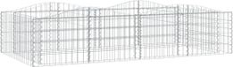vidaXL Schanskorf - gewelfd - verhoogd - 200x100x50 cm - gegalvaniseerd ijzer