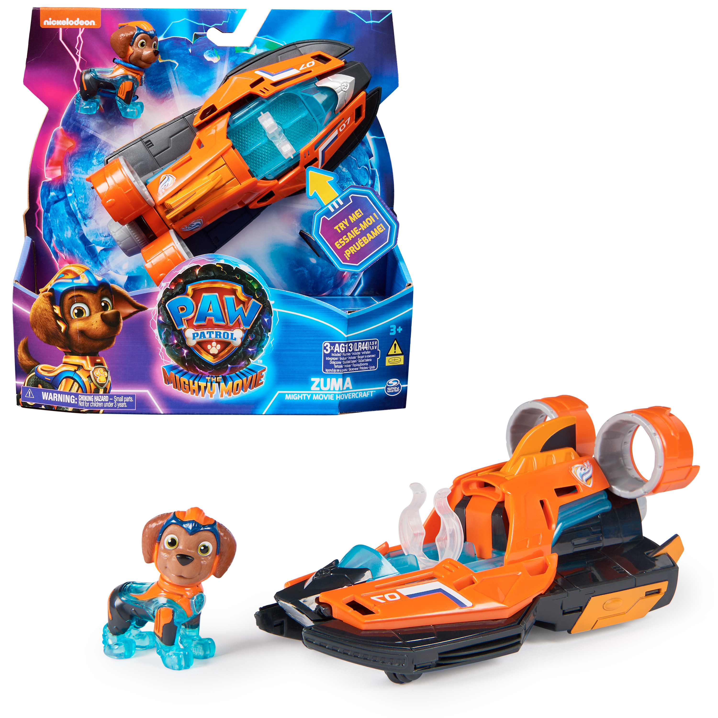 Spin Master PAW Patrol The Mighty Movie - Hovercraft met Zuma-actiefiguur licht en geluid