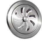 Merkloos Weha Ventilatierooster Rond Afsluitbaar 12.5 cm RVS