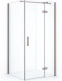 Maxaro Douchecabine Diamond 90x90cm 8mm Helder Veiligheidsglas Geborsteld RVS met Draaideur - 6095832142169