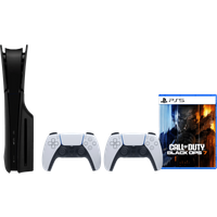 Sony PlayStation 5 Slim Disc Edition + Black Ops 7 + Covers Zwart + Extra Controller Wit