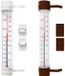Bioterm Browin - Buisvormige Buitenthermometer - Groot - Zelfklevend - Wit;Bruin