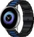 Strap-it Bracelet de montre connectée en acier - noir/bleu