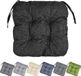 GARRONDA Coussin de chaise 40x40 cm – 4 cm d'épaisseur – hydrofuge et résistant aux UV – Noir