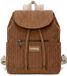 Hindbag Mini Eliot Velours Sac à dos Marron Coton 10L Unisexe