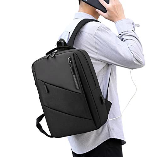 Della Gao Laptoprugzak, extra grote anti-diefstalrugzak met USB-oplaadaansluiting, zwart, 17,3 inch, professioneel