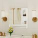 MODENUIT Armoire de salle de bain - Modèle mural avec miroir et étagères - Pour salle de bain - MDF blanc - 55x56x13 cm