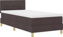vidaXL Lit plateforme avec coussin Brun foncé 90 x 200 cm Tissu