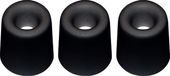 QlinQ Tampon de porte - 3x - butée de porte - noir - caoutchouc - 30 x 25 mm - fixation à vis