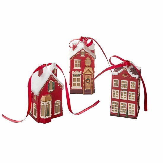 LOBERON Hanger set van 3 Aravyn rood/wit