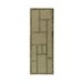Flair Rugs hoogpolig rechthoekige wollen loper met print 230x80 cm - groen