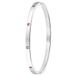 Lucardi Dames Armband bangle geboortestenen - Staal - Armband - Cadeau - Stijlvol - Zilverkleurig