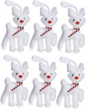 Krist+ Christmas ornaments reindeer - 6x pc - white - 11 cm - plastic