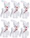 Krist+ Christmas ornaments reindeer - 6x pc - white - 11 cm - plastic