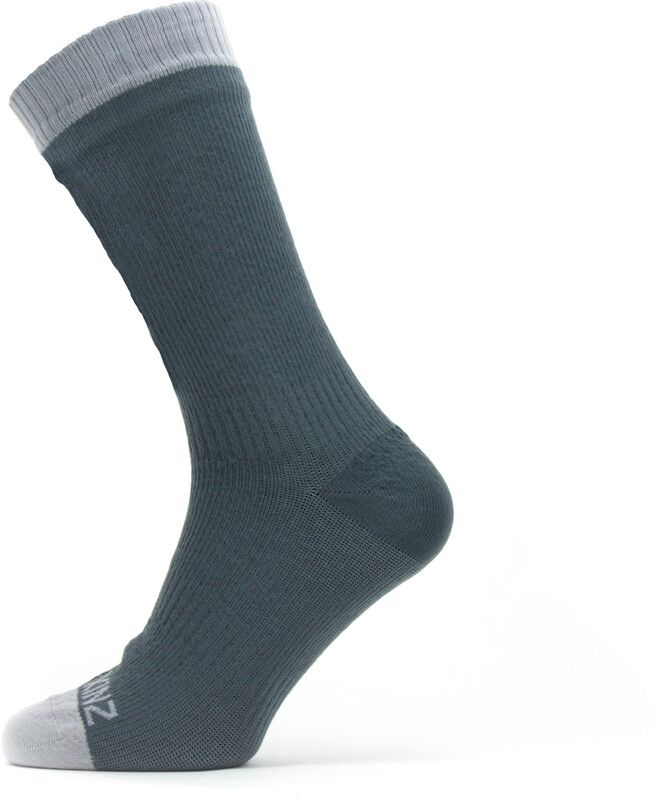 Sealskinz Waterproof Warm Weather Mid-High Socks, Grey L | EU 43-46