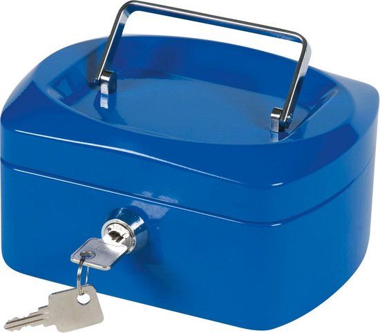 Q-CONNECT Geldkoffer - 155 x 120 x 75 mm - Blauw