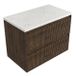 Saniclass Badkamermeubelset - 80x45x63cm - Dia marmeren wastafelblad gepolijst (wit) - zonder kraangat - 2 lades - mat eiken charcoal (hout) SW1420802/SW728215