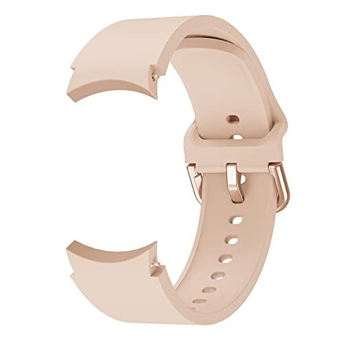 Systems Armband flexibel silicone 20 mm voor Samsung Galaxy Watch 4 Smartwatch Pink