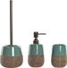 Item International Toiletborstel met houder - Zeeppompje/beker polystone mintgroen
