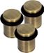 AMIG Butée de porte/Tampon de porte - 3x - D32mm - vis incluses - nickel brossé