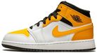 Nike Air Jordan 1 Mid Sneakers Kinderen Unisex Hoge sneakers Leer Maat 40 White University Gold/Black
